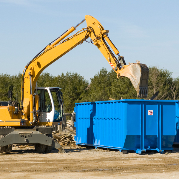 what size residential dumpster rentals are available in New Eagle